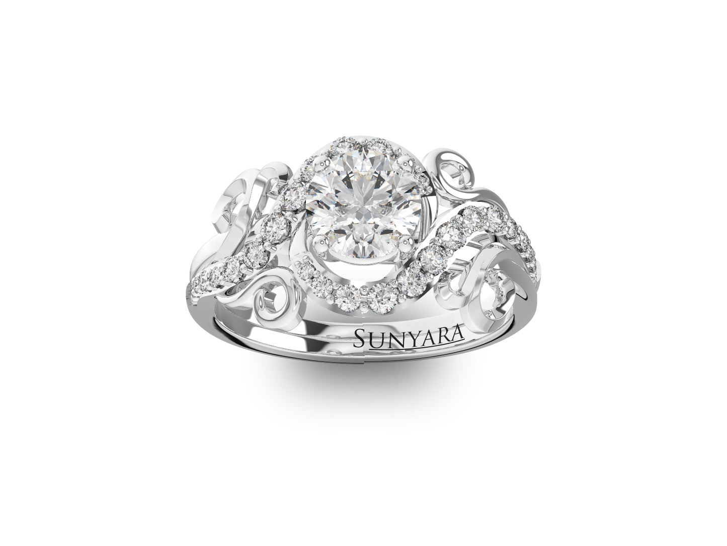 Round Brilliant Halo Engagement Ring