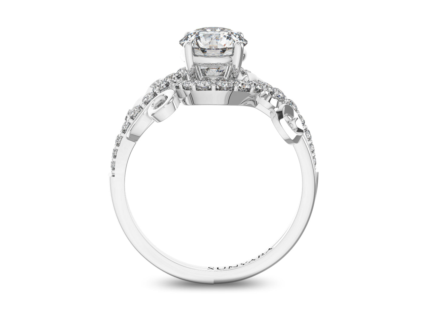 Round Brilliant Halo Engagement Ring