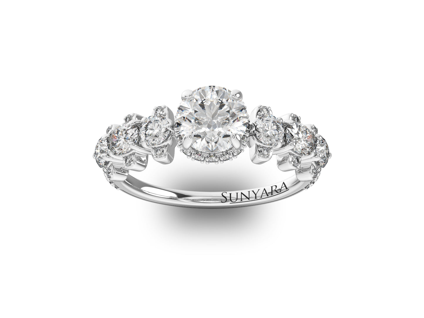 Round Brilliant Twist Engagement Ring