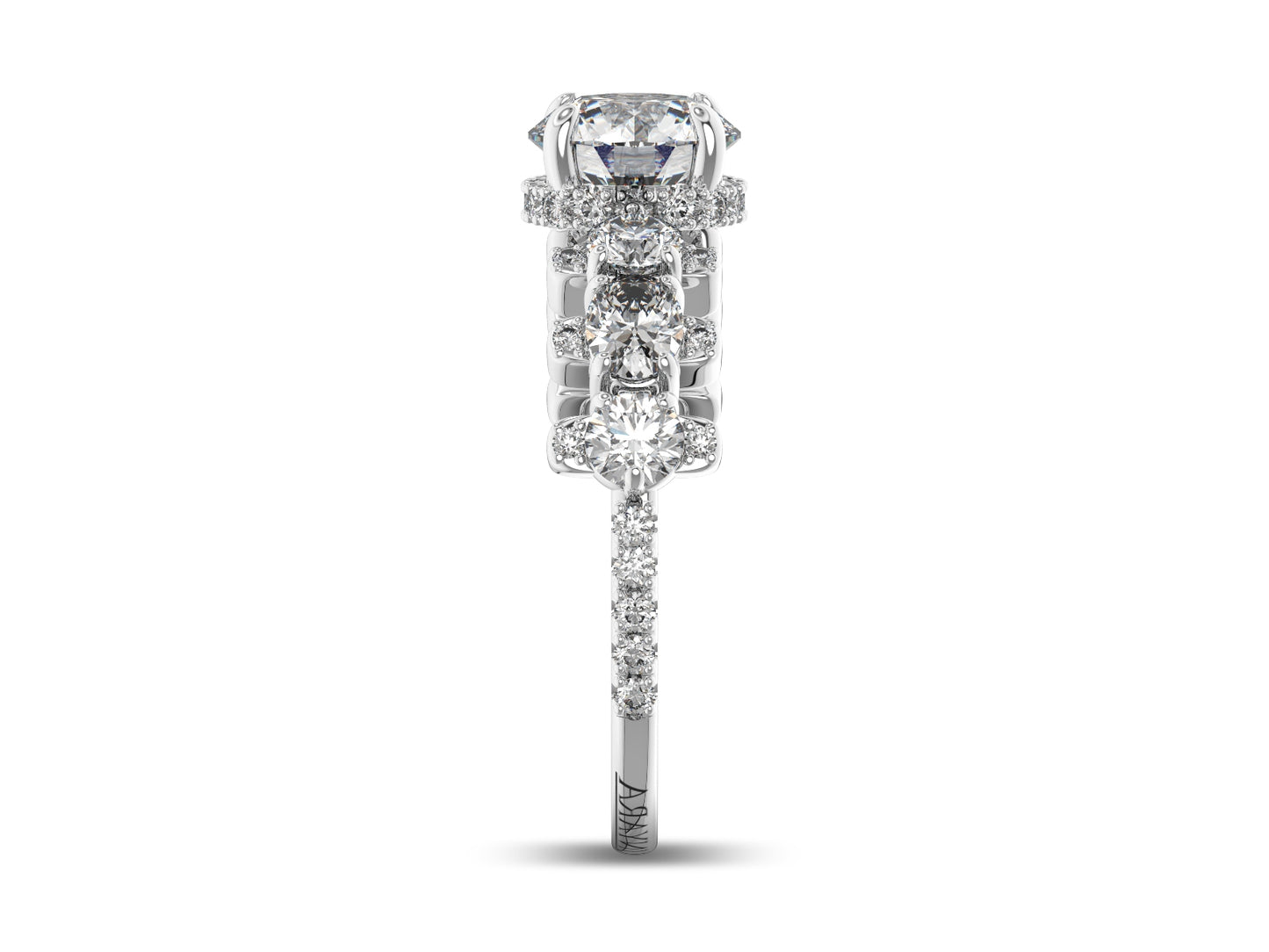 Round Brilliant Twist Engagement Ring