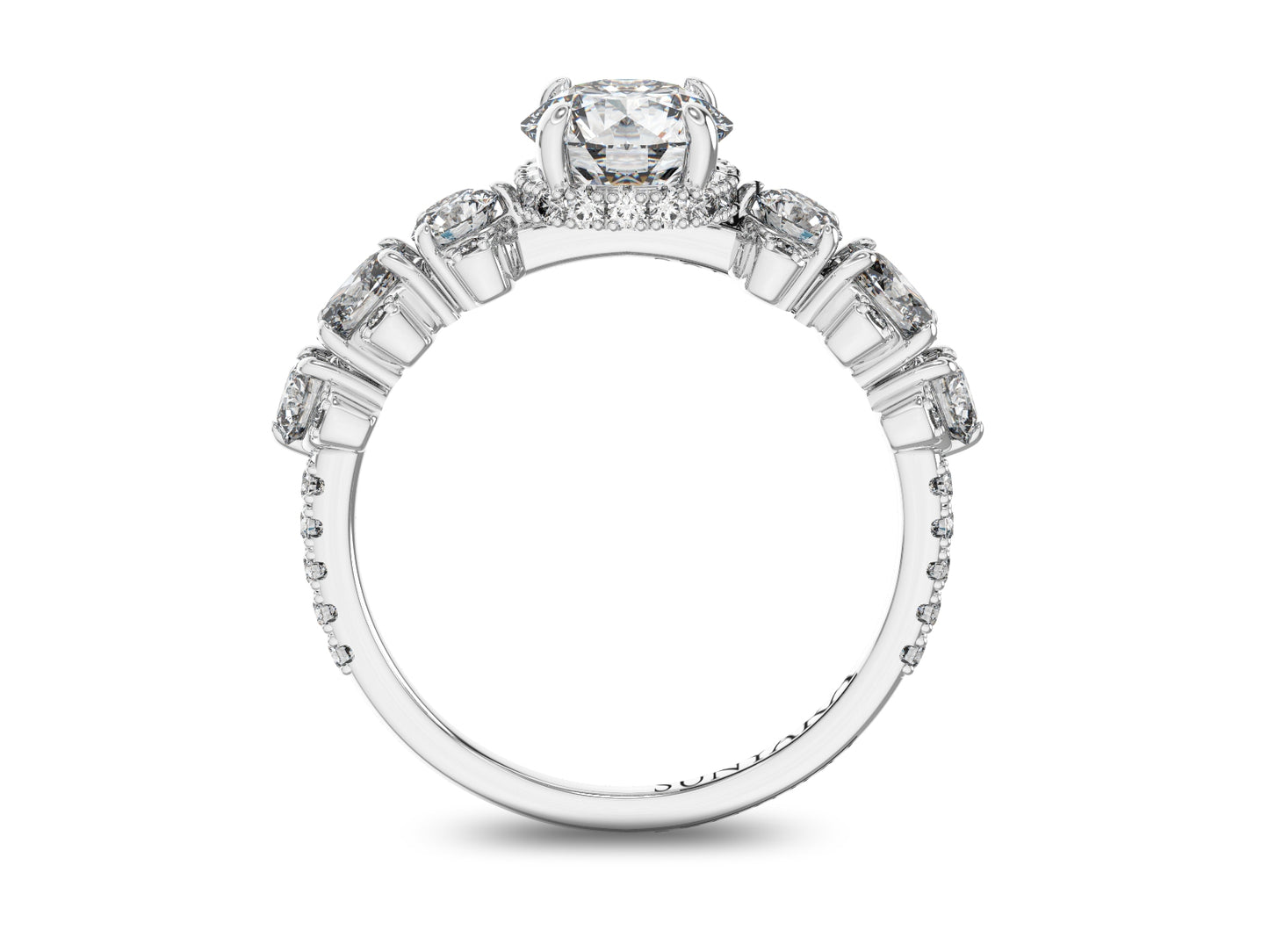 Round Brilliant Twist Engagement Ring