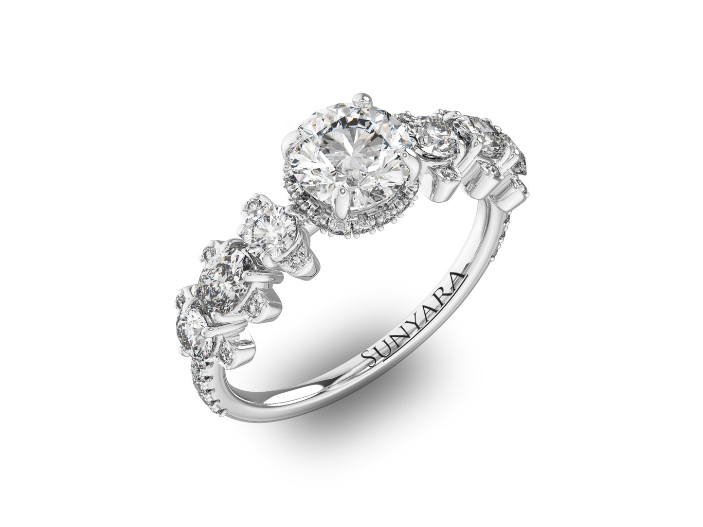 Round Brilliant Twist Engagement Ring
