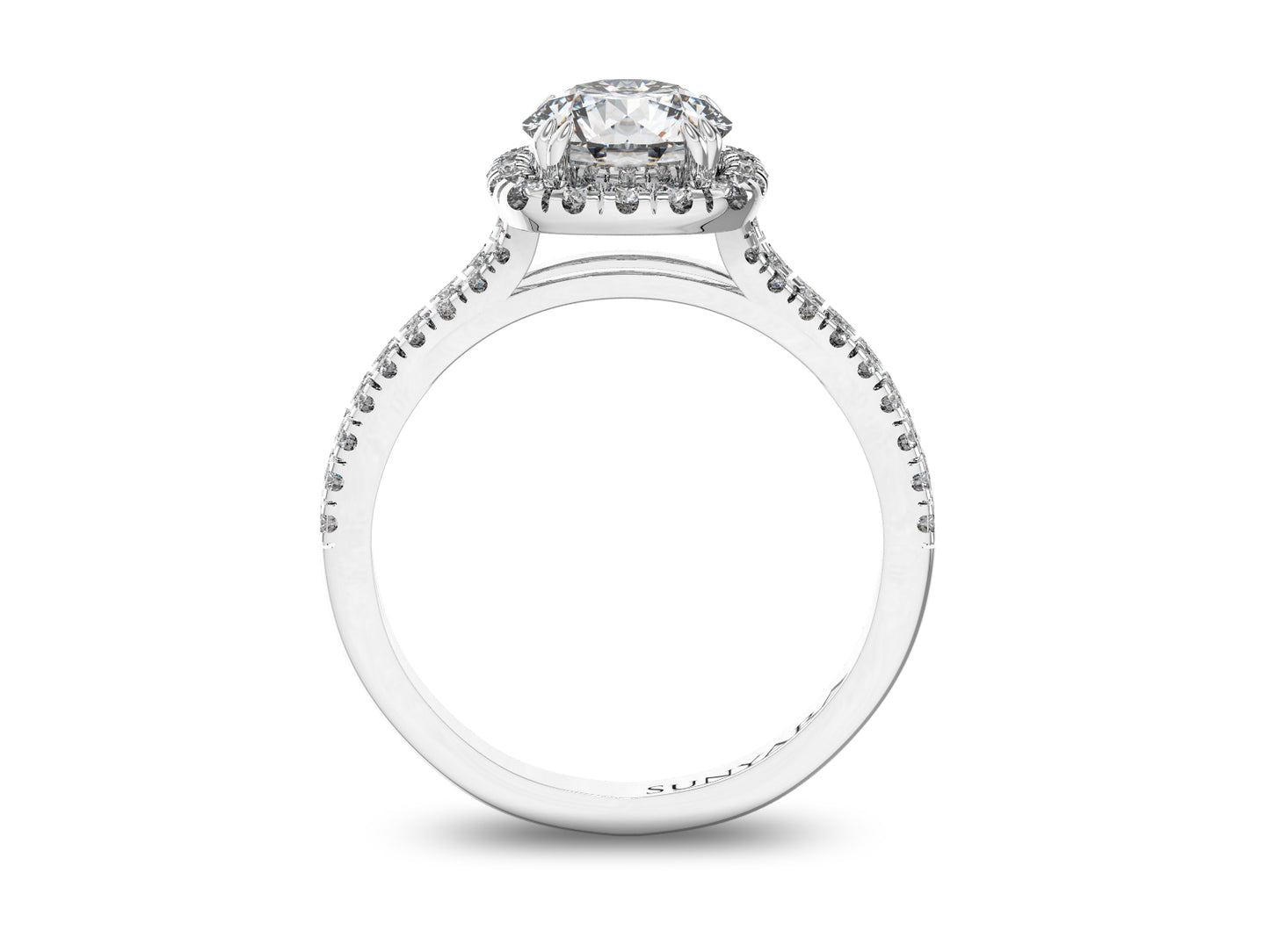 004 - Halo Round Brilliant Engagement Ring