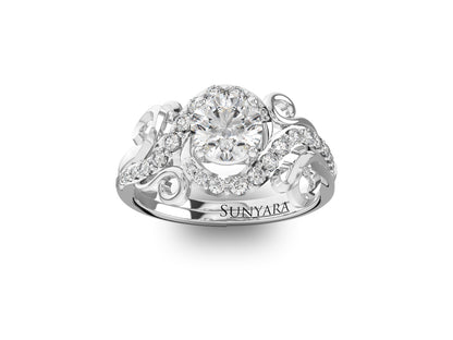 Round Brilliant Halo Engagement Ring