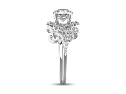 Round Brilliant Halo Engagement Ring