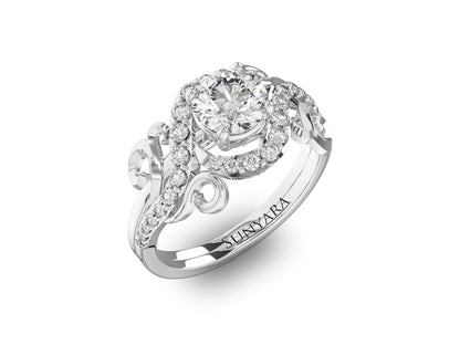 Round Brilliant Halo Engagement Ring