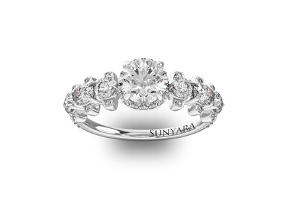 Round Brilliant Twist Engagement Ring