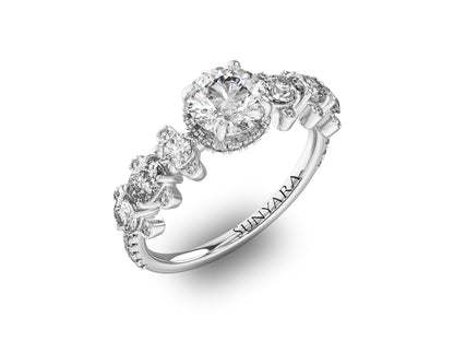 Round Brilliant Twist Engagement Ring