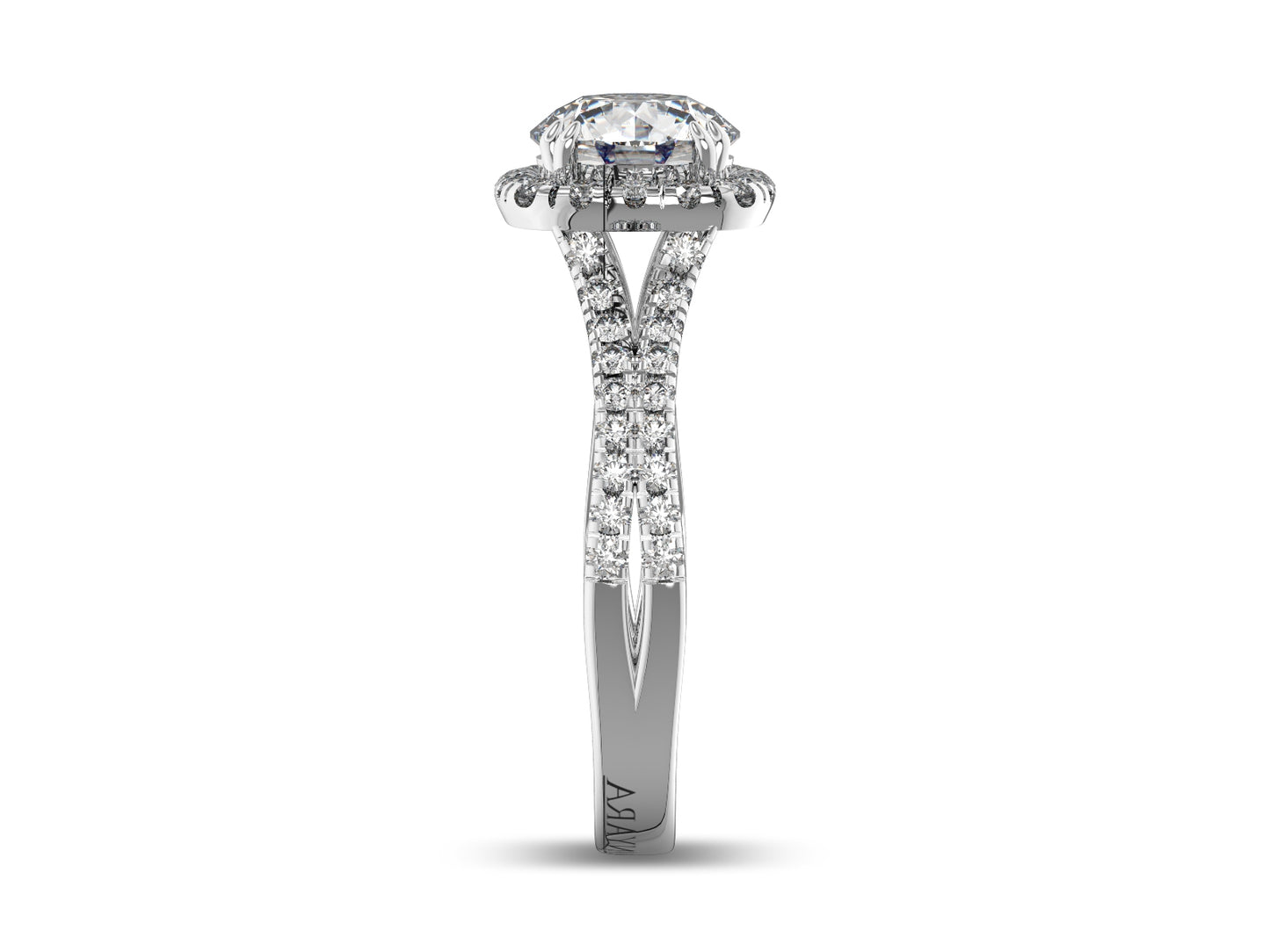 004 - Halo Round Brilliant Engagement Ring
