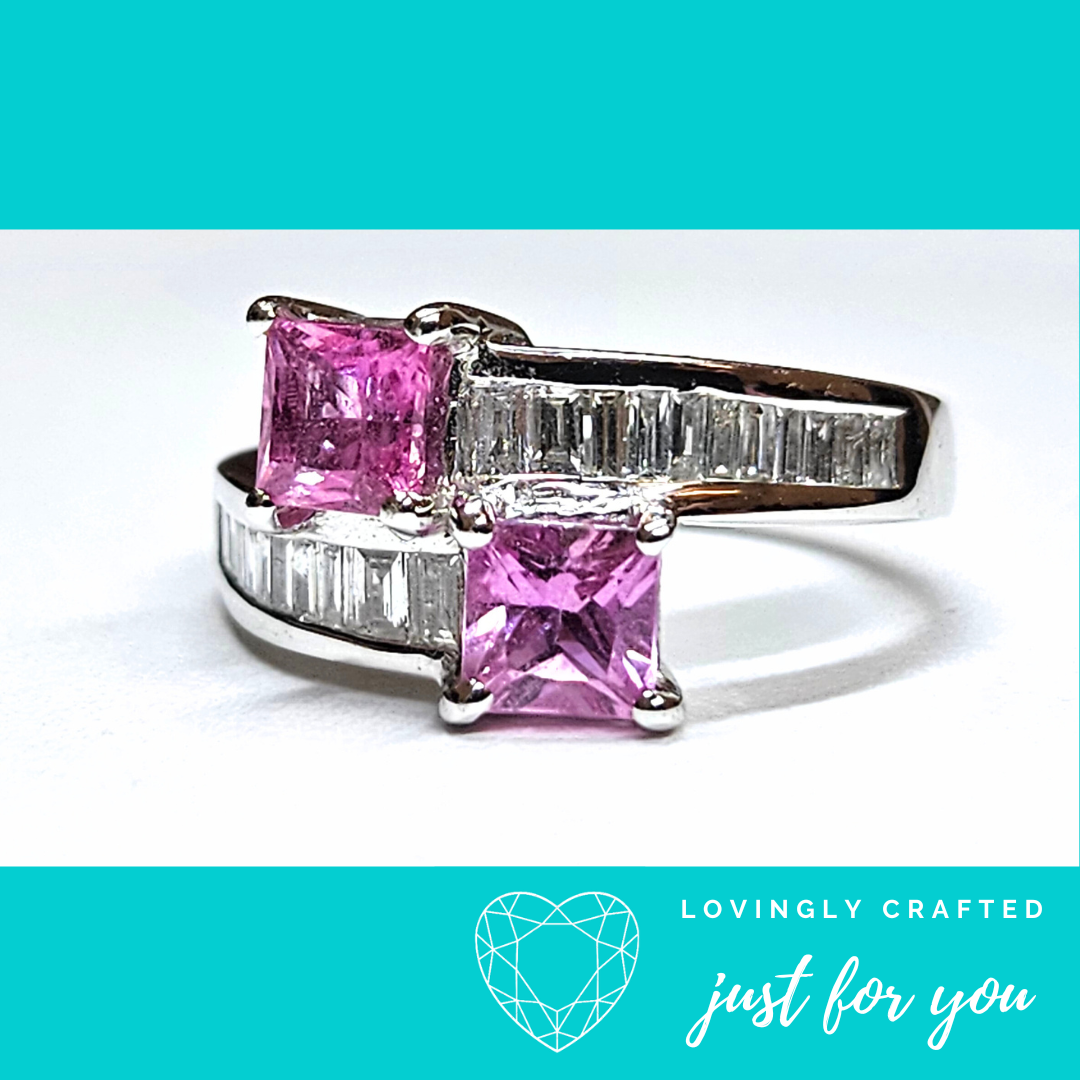 Sunyara 1.20ct Pink Sapphire & Diamond Ring